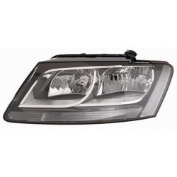 Faro proiettore H7 + H7 con motorino parabola nera guida - sx