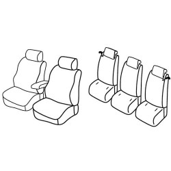 Set coprisedili Superior su misura per auto nero - grigio