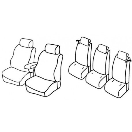 Set coprisedili Superior su misura per auto nero - grigio