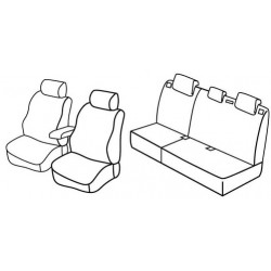 Set coprisedili Superior su misura per auto nero - blu