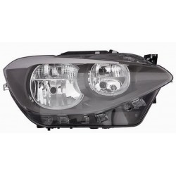 Faro proiettore H7 + H7 con motorino parabola nera guida - sx