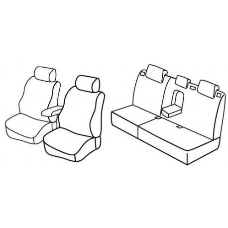 Set coprisedili Superior su misura per auto nero - grigio