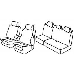 Set coprisedili Superior su misura per auto grigio - nero