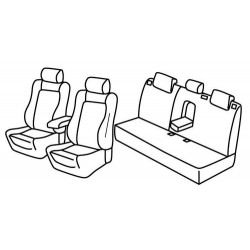 Set coprisedili Superior su misura per auto nero - rosso