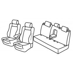 Set coprisedili Superior su misura per auto nero - grigio