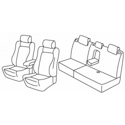 Set coprisedili Superior su misura per auto nero - blu