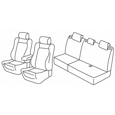 Set coprisedili Superior su misura per auto nero - grigio