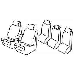 Set coprisedili Superior su misura per auto nero - blu