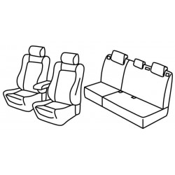 Set coprisedili Superior su misura per auto nero - blu