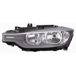 Faro proiettore H7 + H7 con motorino parabola nera guida - sx