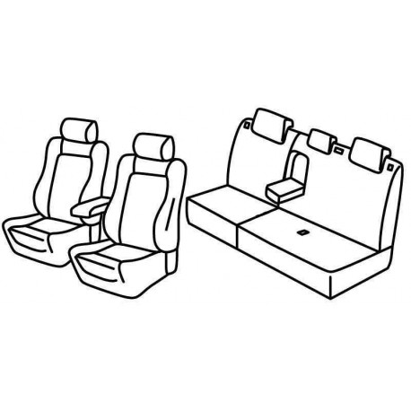 Set coprisedili Superior su misura per auto nero - grigio