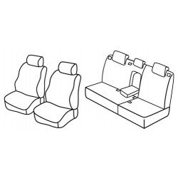 Set coprisedili Superior su misura per auto grigio - nero