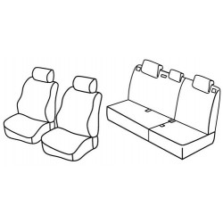 Set coprisedili Superior su misura per auto nero - blu