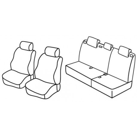 Set coprisedili Superior su misura per auto nero - rosso