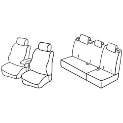 Set coprisedili Superior su misura per auto nero - rosso