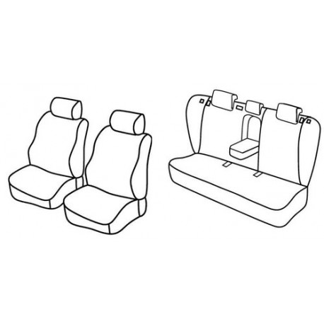 Set coprisedili Superior su misura per auto grigio - nero