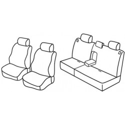 Set coprisedili Superior su misura per auto grigio - nero