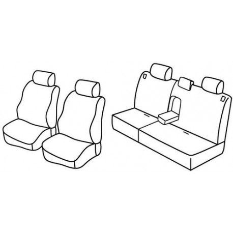 Set coprisedili Superior su misura per auto nero - rosso