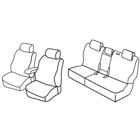 Set coprisedili Superior su misura per auto nero - blu