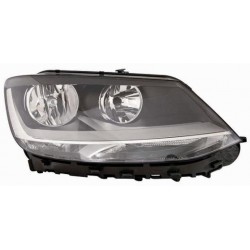 Faro proiettore H7 + H7 con motorino parabola nera passeggero - dx