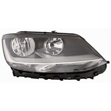 Faro proiettore H7 + H7 con motorino parabola nera passeggero - dx