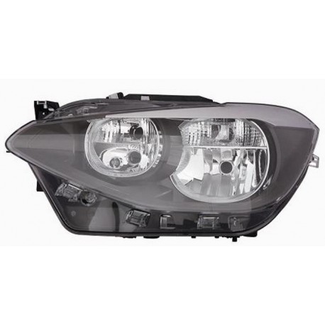 Faro proiettore H7 + H7 con motorino parabola nera passeggero - dx