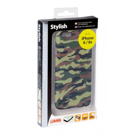 Stylish cover gommata sottile - Apple iPhone 6 / 6s - Green Camo