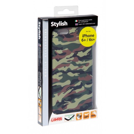 Stylish cover gommata sottile - Apple iPhone 6 Plus / 6s Plus - Green Camo