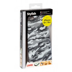 Stylish cover gommata sottile - Apple iPhone 6 Plus / 6s Plus - Grey Camo