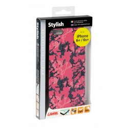 Stylish cover gommata sottile - Apple iPhone 6 Plus / 6s Plus - Pink Camo