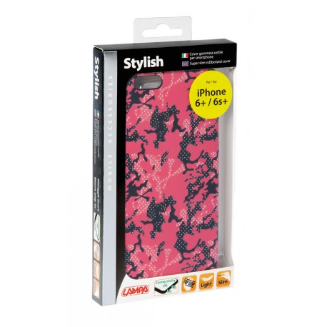 Stylish cover gommata sottile - Apple iPhone 6 Plus / 6s Plus - Pink Camo