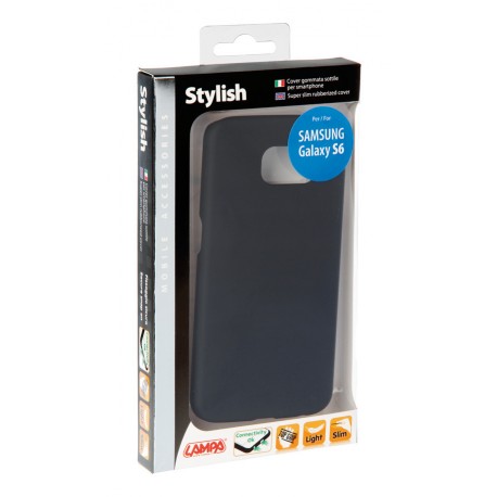 Stylish cover gommata sottile - Samsung Galaxy S6 - nero