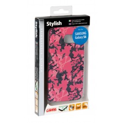 Stylish cover gommata sottile - Samsung Galaxy S6 - Pink Camo