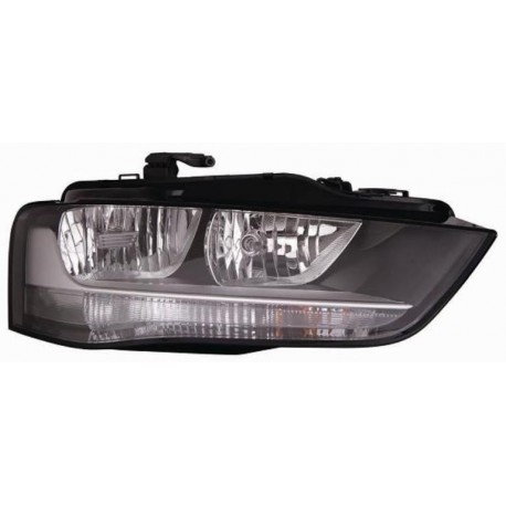 Faro proiettore H7 + H7 con motorino parabola nera passeggero - dx