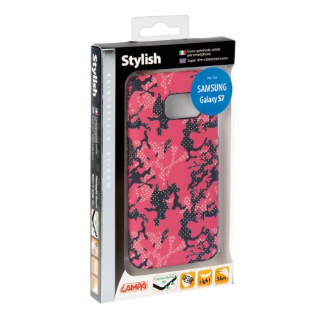 Stylish cover gommata sottile - Samsung Galaxy S7 - Pink Camo