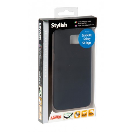 Stylish cover gommata sottile - Samsung Galaxy S7 Edge - nero