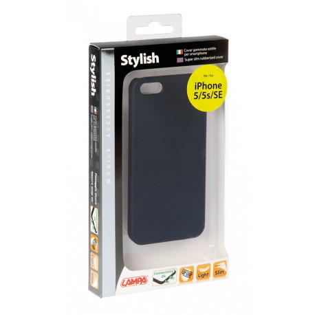 Stylish cover gommata sottile - Apple iPhone 5 / 5s / SE - nero