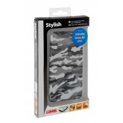 Stylish cover gommata sottile - Samsung Galaxy A3 2016 - Grey Camo