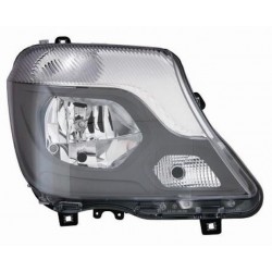 Faro proiettore H7 + H7 con motorino parabola nera passeggero - dx