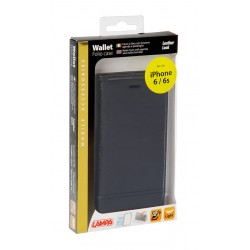 Wallet Folio Case cover a libro - Apple iPhone 6 / 6s - nero