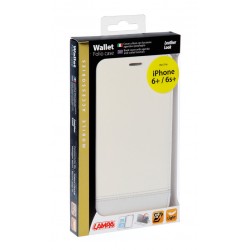 Wallet Folio Case cover a libro - Apple iPhone 6 Plus / 6s Plus - bianco