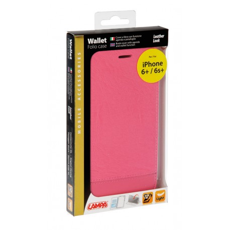 Wallet Folio Case cover a libro - Apple iPhone 6 Plus / 6s Plus - Cherry