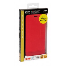Wallet Folio Case cover a libro - Apple iPhone 6 Plus / 6s Plus - rosso