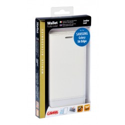 Wallet Folio Case cover a libro - Samsung Galaxy S6 Edge - bianco