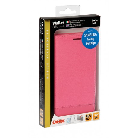 Wallet Folio Case cover a libro - Samsung Galaxy S6 Edge - Cherry