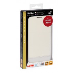 Wallet Folio Case cover a libro - Huawei Mate 7 - bianco