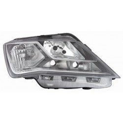 Faro proiettore H7 + H7 con motorino parabola nera passeggero - dx