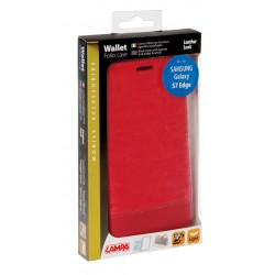 Wallet Folio Case cover a libro - Samsung Galaxy S7 Edge - rosso