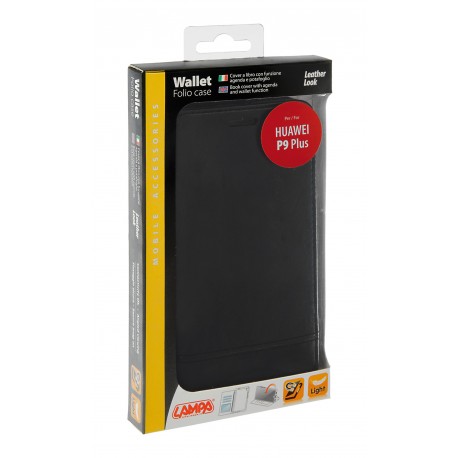 Wallet Folio Case cover a libro - Huawei P9 Plus - nero
