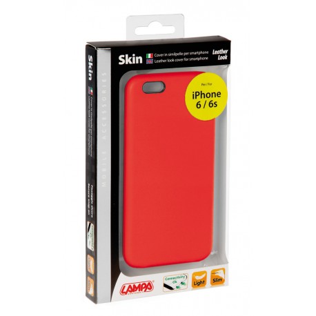 Skin cover in similpelle - Apple iPhone 6 / 6s - rosso